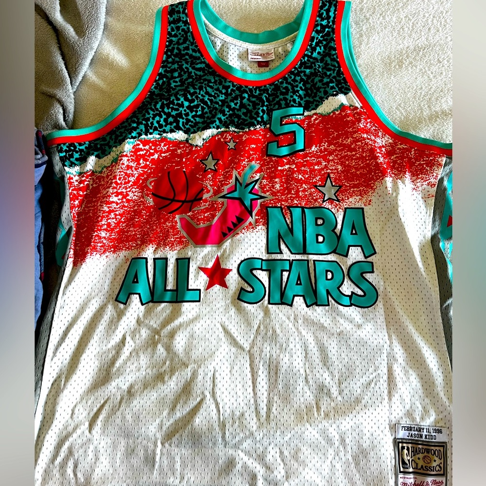 Mitchell & Ness Throwback Jersey 3XL white and teal and orange